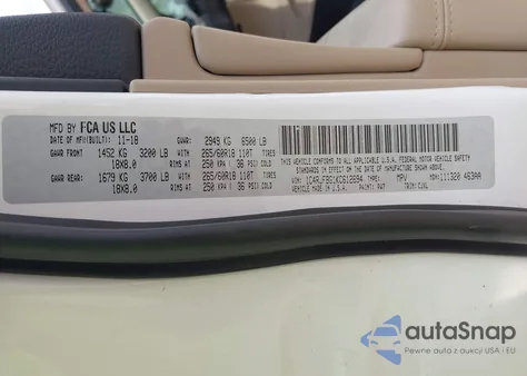 2019 Jeep Grand Cherokee Limited 4X4 из США, поврежденный, VIN 1C4RJFBG1KC612694